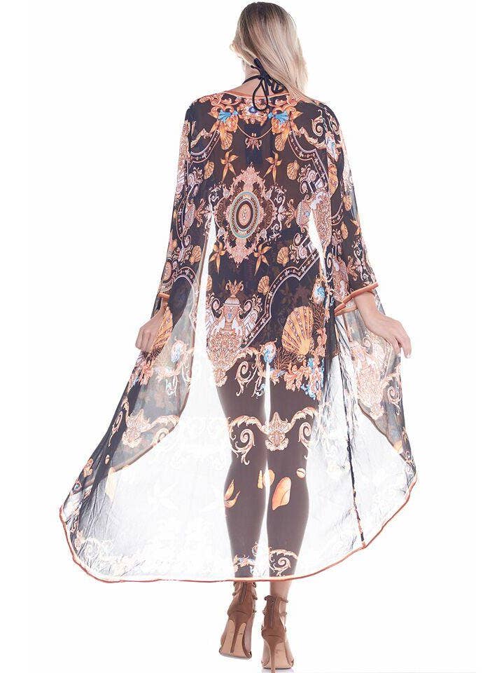 Ranee's - Wholesale Kimono - Women's - 607 Black and Gold Versa Duster - Pack of 21