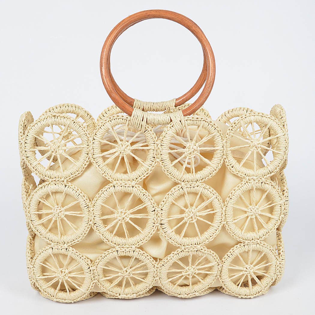 3AM BY H&D ACCESSORIES - Vente Sac à main avec poignée sur le dessus – femme - Sac à main en crochet monotone8