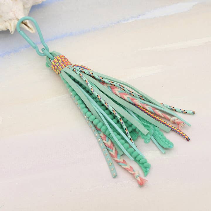 ACCITY - Wholesale Keychain - Women's - SOLID COLOR BOHEMIAN STYLE LONG TASSEL KEYCHAIN_CWMM35495
