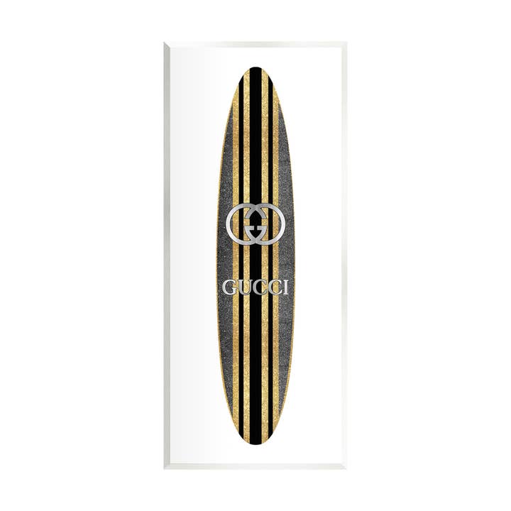 Stupell Industries - Wholesale Plaque - Trendy Glam Surfboard Plaque Art