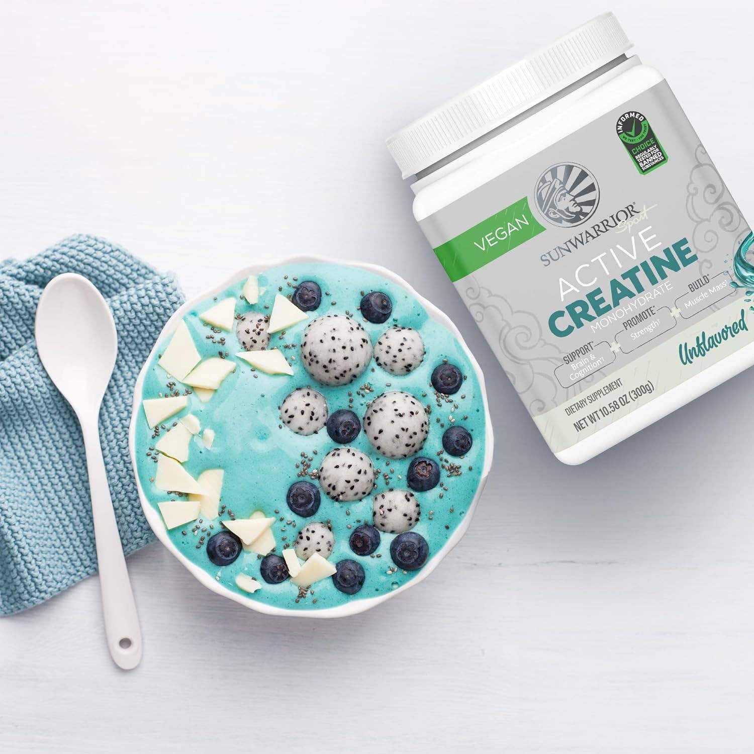 Sunwarrior - Wholesale Protein/Superfood Powder - Unflavored Active Creatine Drink Powder - Vegan, 300 grams9