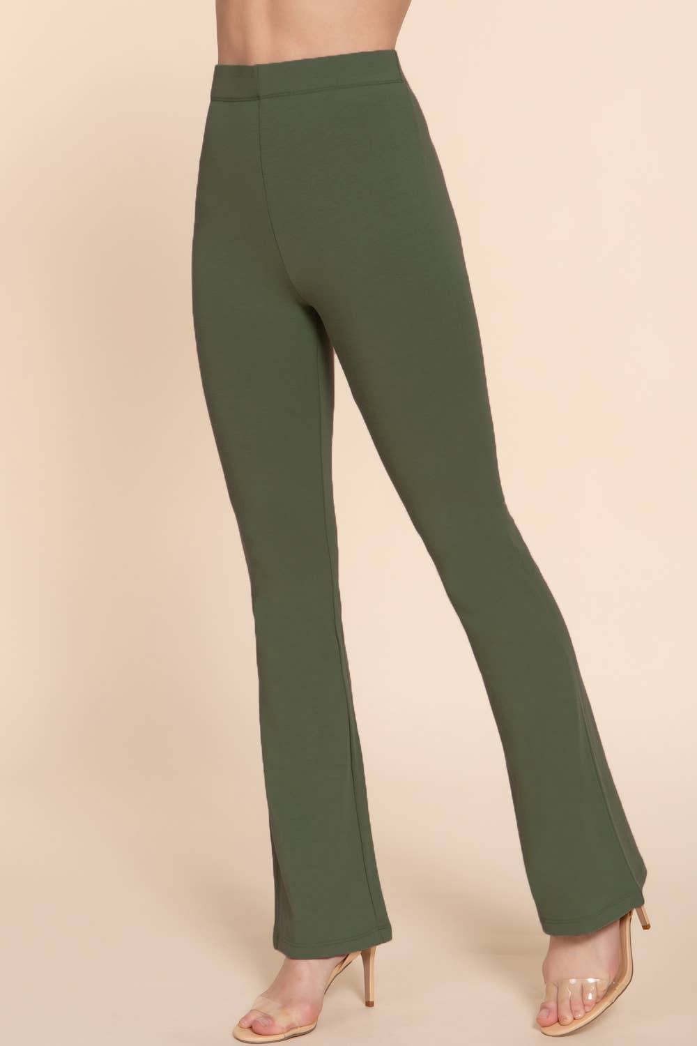 42POPS - Wholesale Athletic/Lounge Leggings - Women's - 0922 Elastic Waist Slim Flare Yoga Pants SI-241858