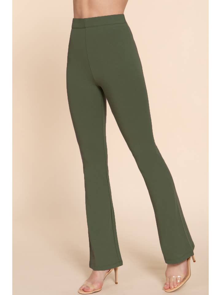 42POPS - Wholesale Athletic/Lounge Leggings - Women's - 0922 Elastic Waist Slim Flare Yoga Pants SI-241858