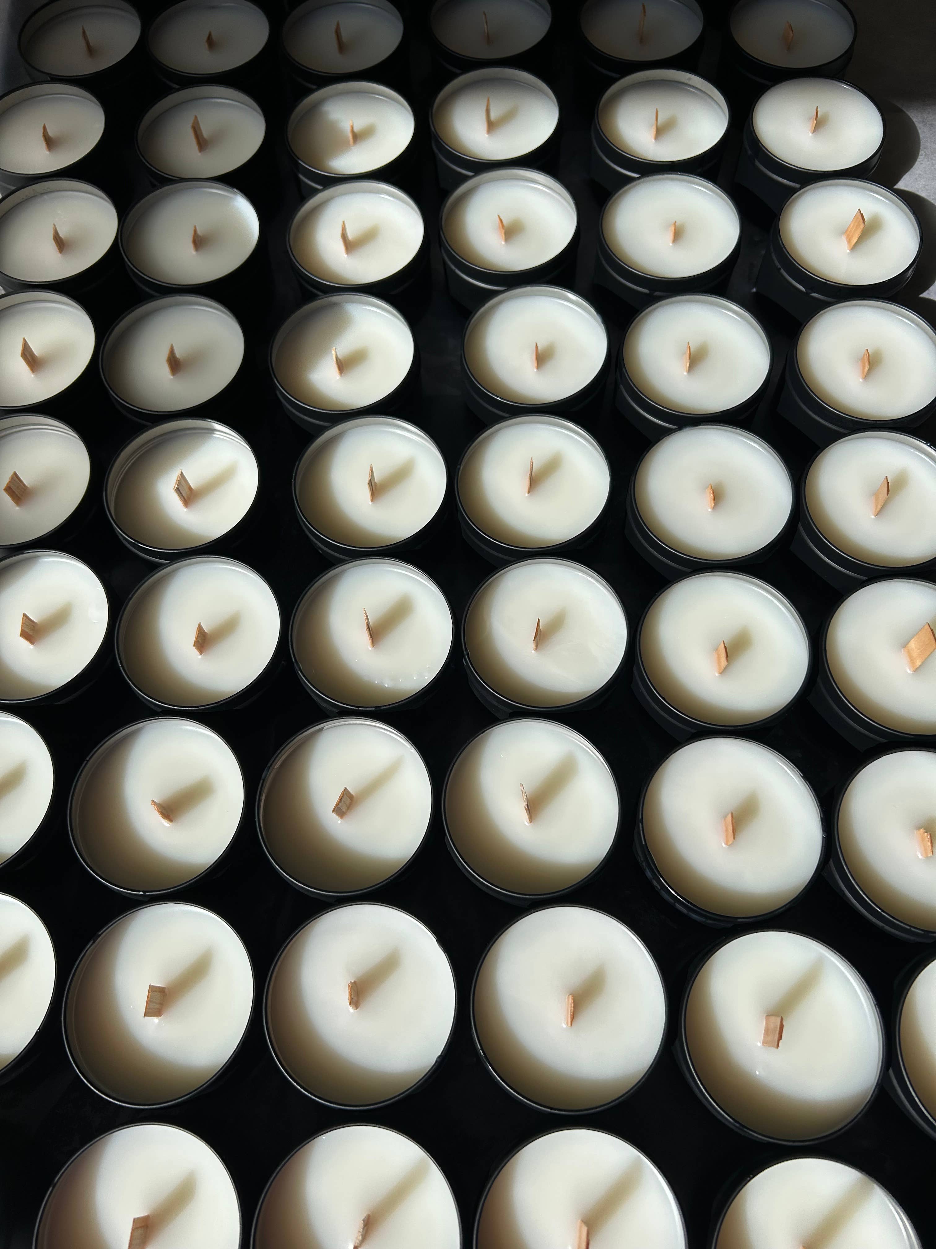 Starks candle co. - Wholesale Travel Candles - Unlabeled black candle tins 1