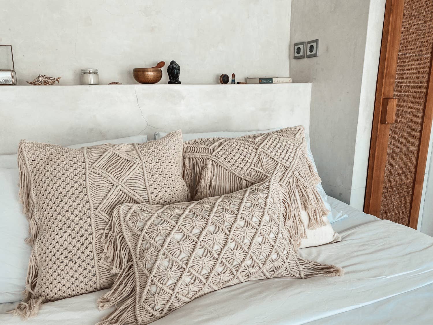 Funda de almohada triángulo macramé al por mayor para tu tienda