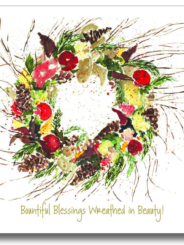 Dried Wreath for wholesale by WORDS & WATERCOLORS BY PEG CONLEY