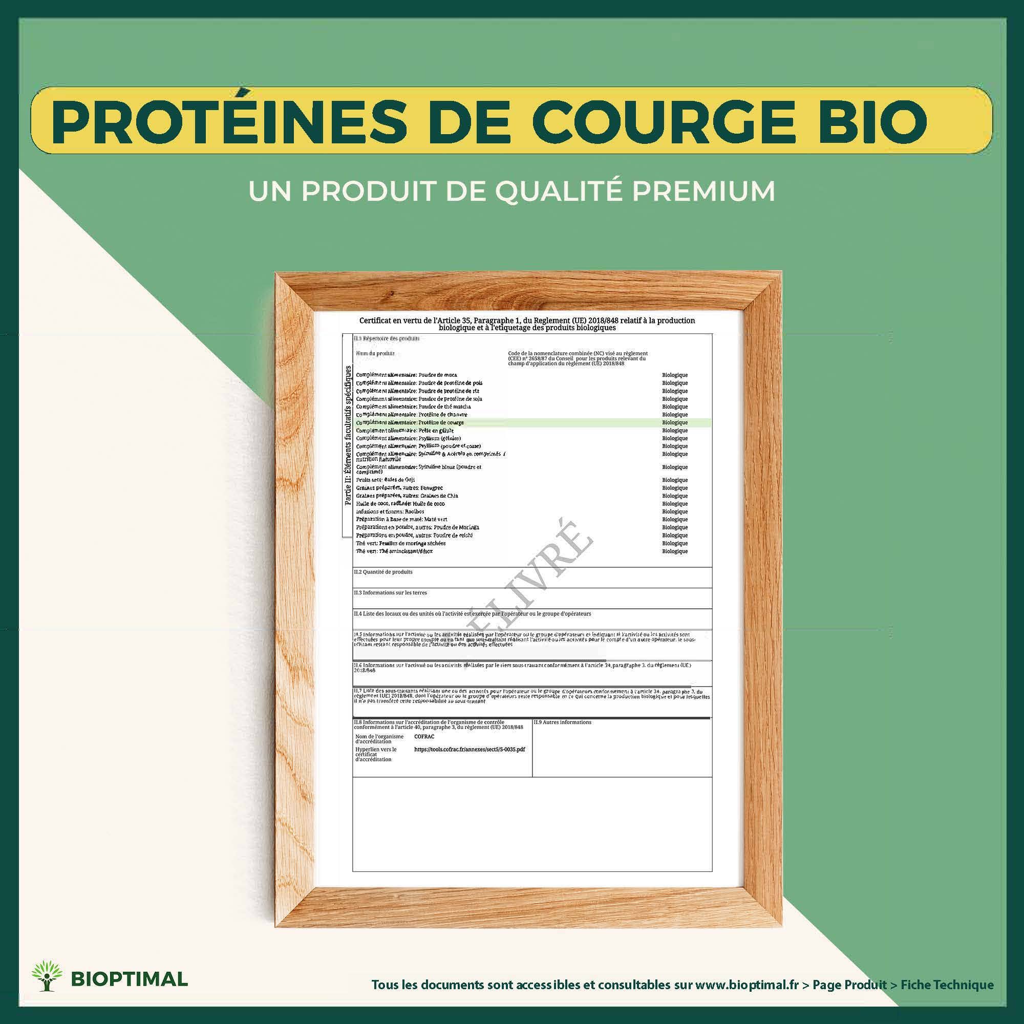 Bioptimal - Wholesale Protein/Superfood Powder - Organic Squash Protein Powder - Bioptimal11