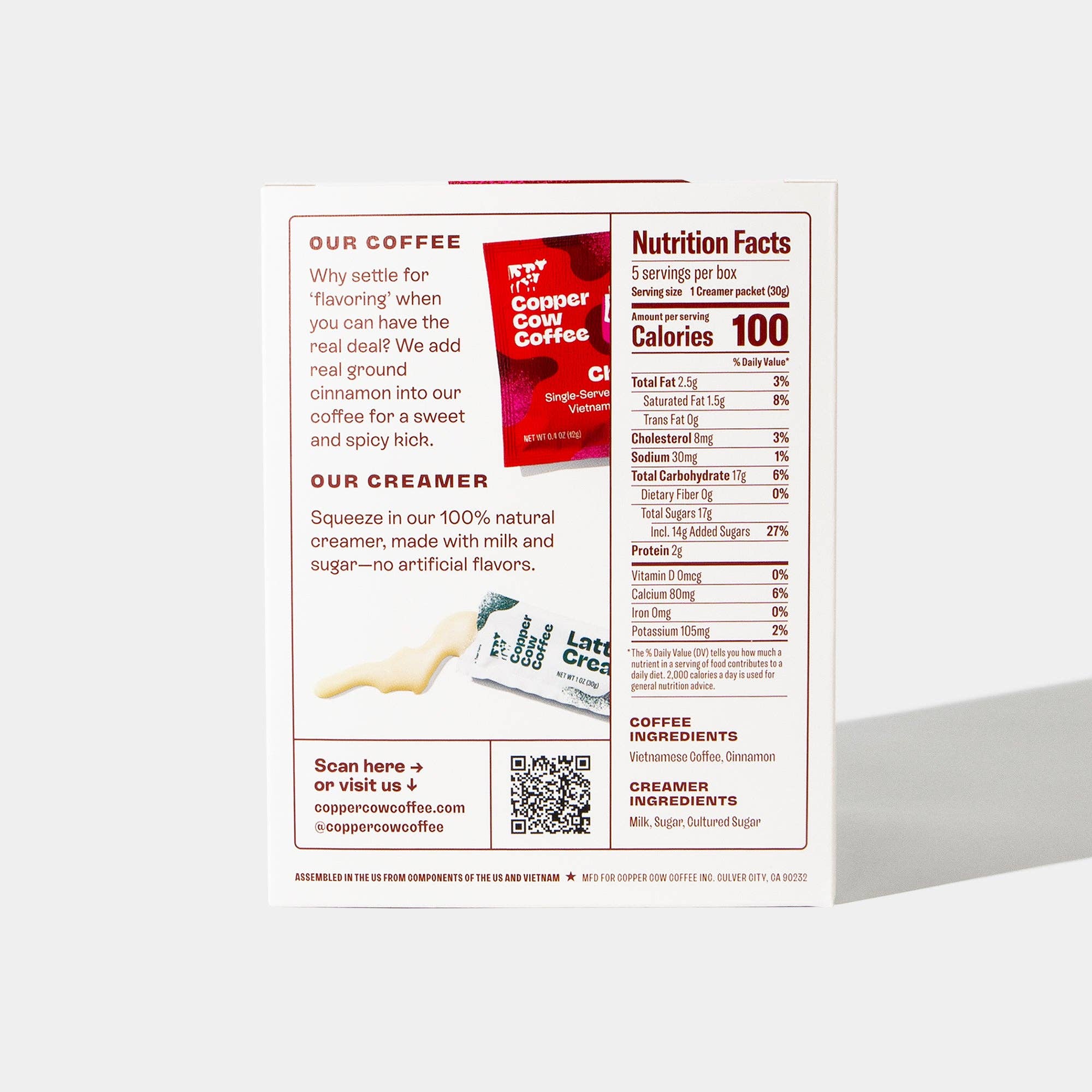 Copper Cow Coffee – Café moído por atacado – Kit Latte - Churro (5ct) I Embalagem com 63