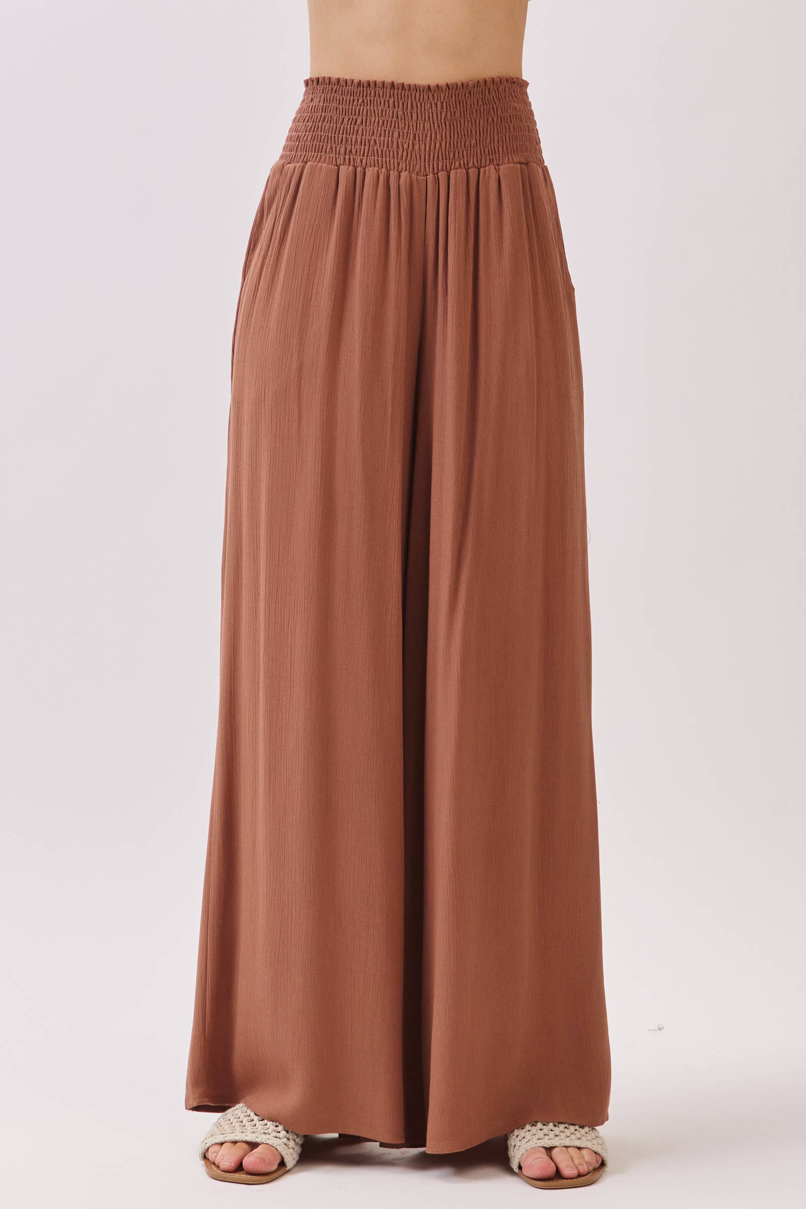 Final Touch – wholesale Pants – Women's – Heavy Gauze Wide Leg Pants - NP70263D-HV35