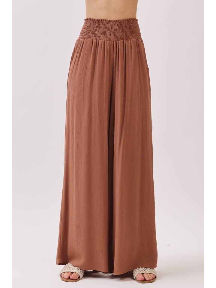 Final Touch - Wholesale Pants - Women's - Heavy Gauze Wide Leg Pants - NP70263D-HV35