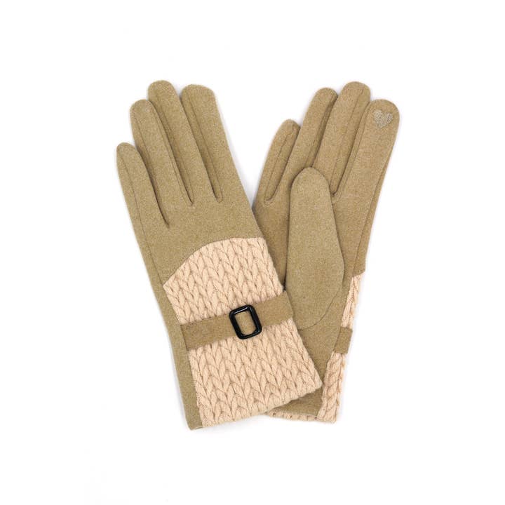 Anarchy Street - Wholesale Gloves - Women's - Braid Belt Detail Smart Touch Gloves