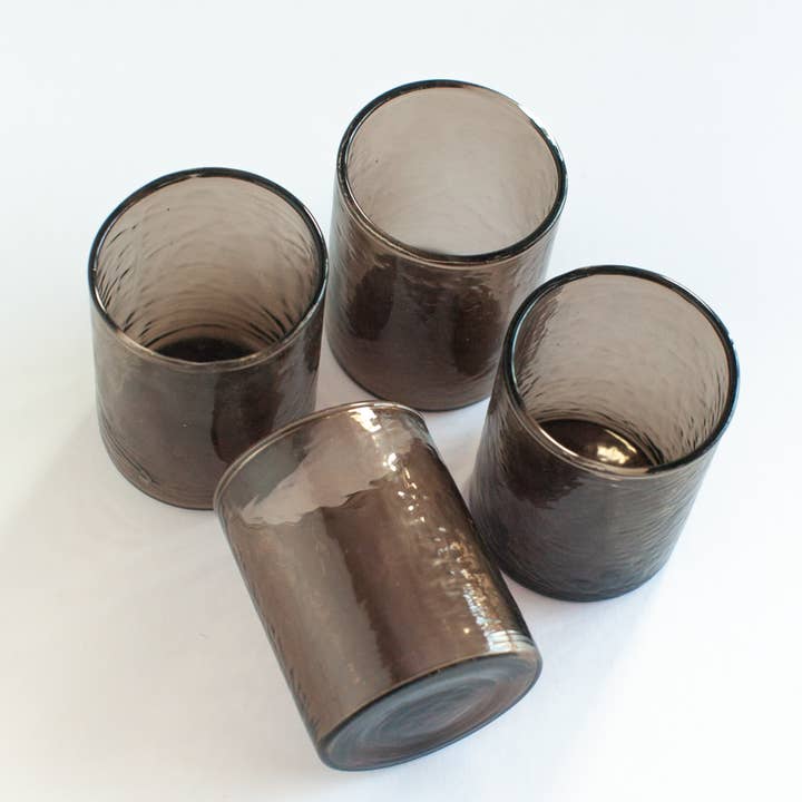 Creative Women – wholesale Drinking glass/cup – Handblown Hammered Glasses | Set of 4