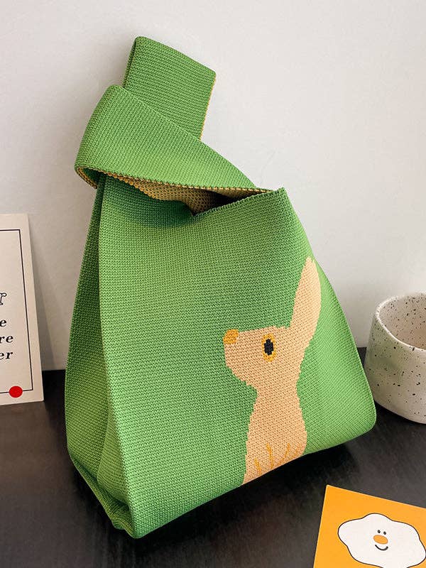 FurDecoration - Wholesale Tote Bag - Women's - Cartoon Printed Bags Accessories Woven Handbag11