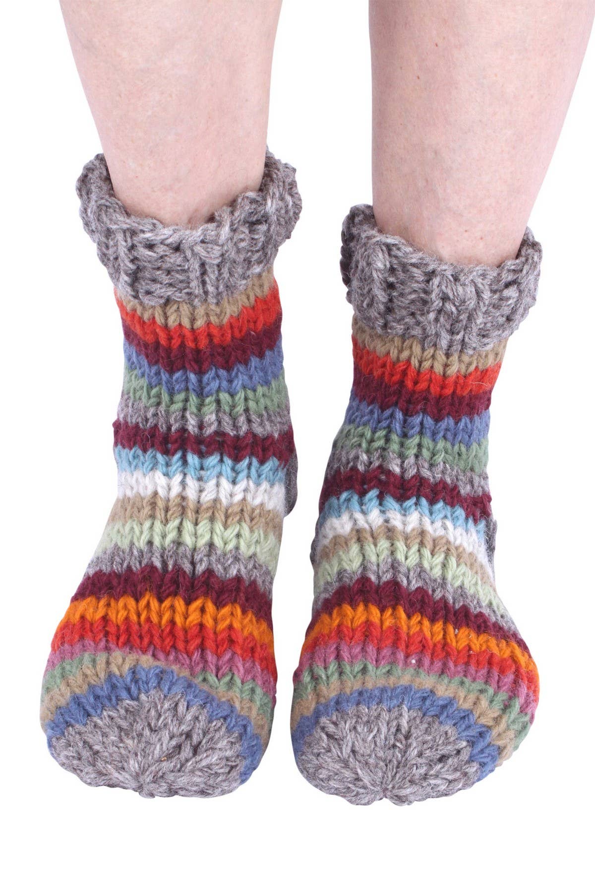 Santa Fe Vibrant Stripe Sofa Socks Autumn Chunky Knit for wholesale on Faire1