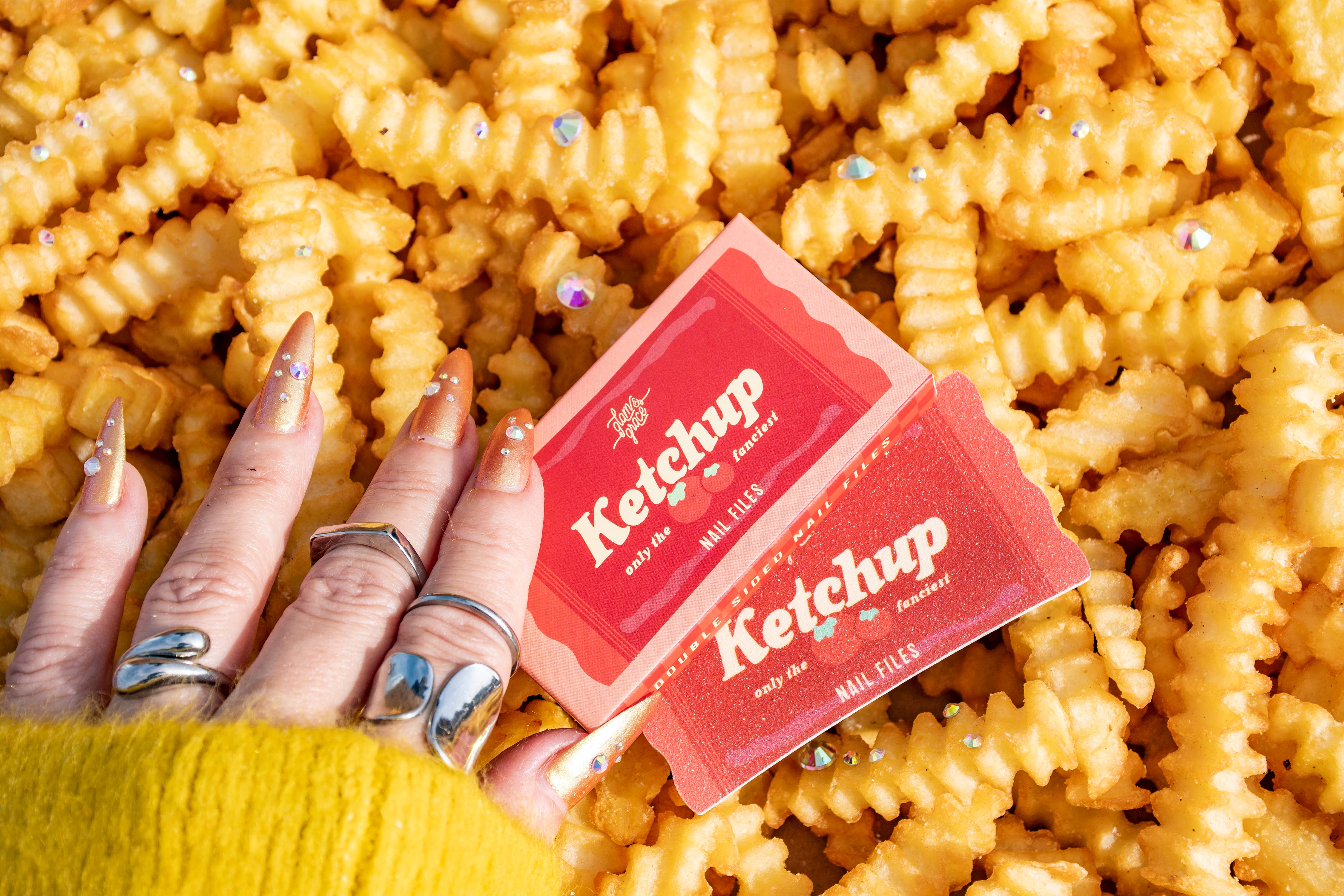 Glam & Grace - Vendita all'ingrosso Lime per unghie - Lime per unghie a forma di bustina di ketchup - Edizione limitata3