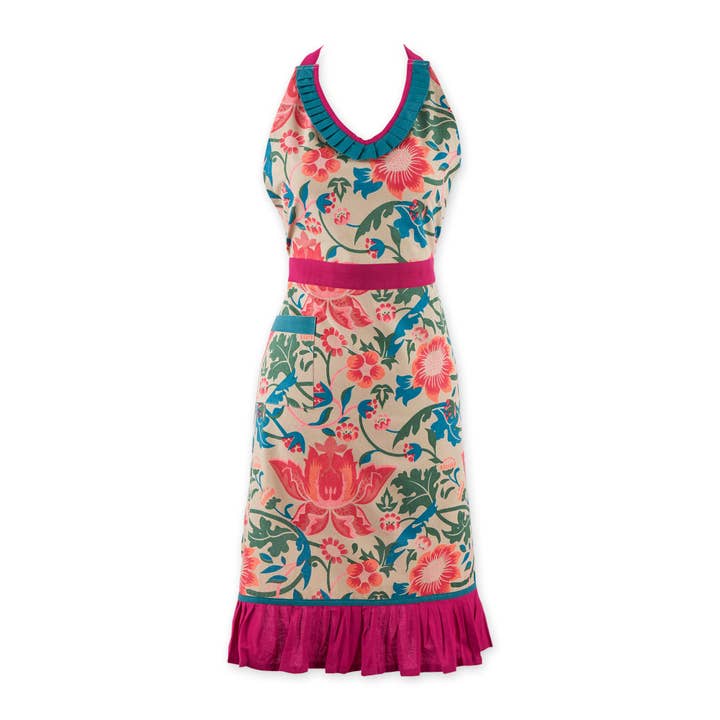 Boho Floral Apron for wholesale by Design Imports