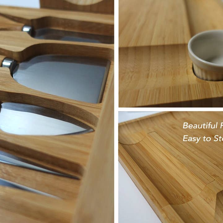 The Teehive – wholesale Cheese board – Charcuterie Board with Slide out Tools BLANK BOARDS