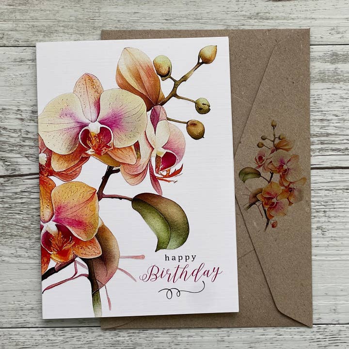 Scattered Seed Co - Wholesale Birthday card - Orchid Birthday cards - 3 designs9