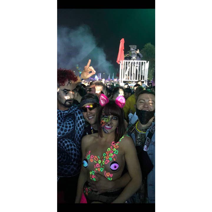 Sasswear - Wholesale Body Glitter/Shimmer - Cheetah Print Blacklight Body Stickers-40 Pk1