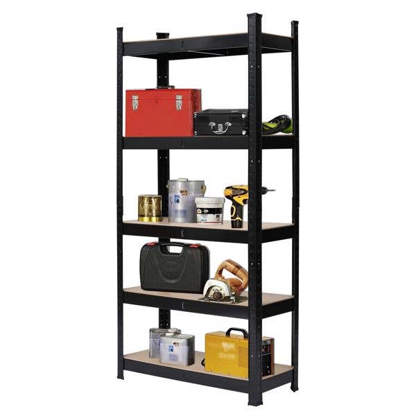 as picture 5 Tier Heavy Duty Metal Shelving Rack Unit Garage Storage Shelf Black UK for wholesale on Faire13