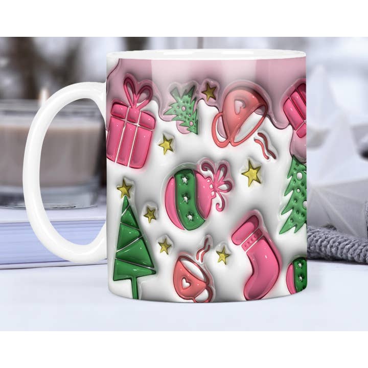 Cute Xmas Mug, Merry And Bright Coffee Mug, Christmas Mug for wholesale by NVC Ecommerce LLC