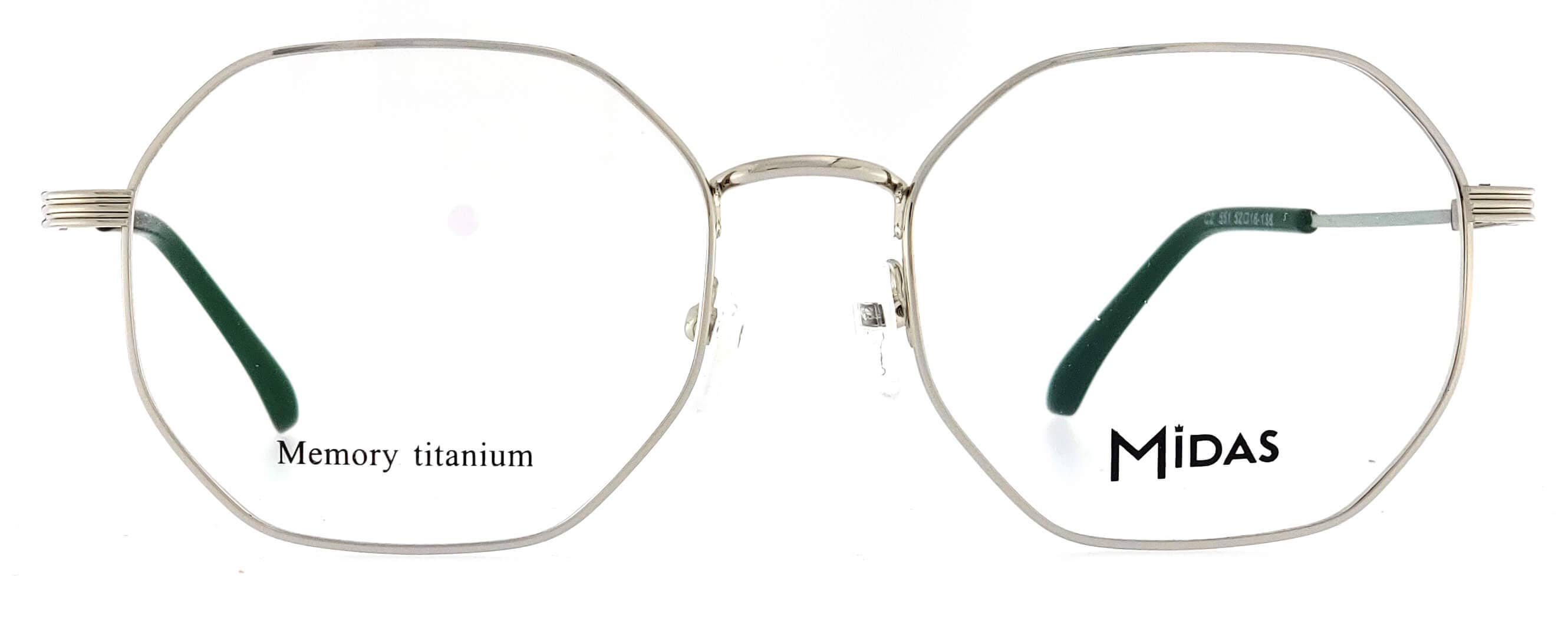 Midas Eyewear – wholesale Eyeglasses – Unisex – Trendy Titanium Hexagon Unisex Eyeglasses5