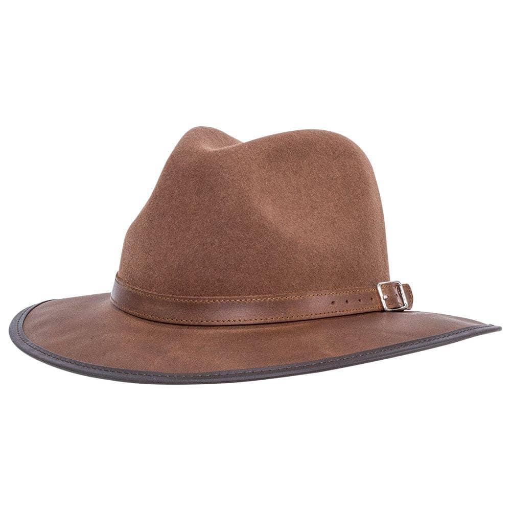 American Hat Makers - Wholesale Fedora - Unisex - Wool Felt Leather Outdoor Fedora Style - Summit18