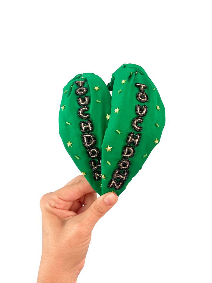 Green Touchdown Headband - Game Day for wholesale by Valois Designs