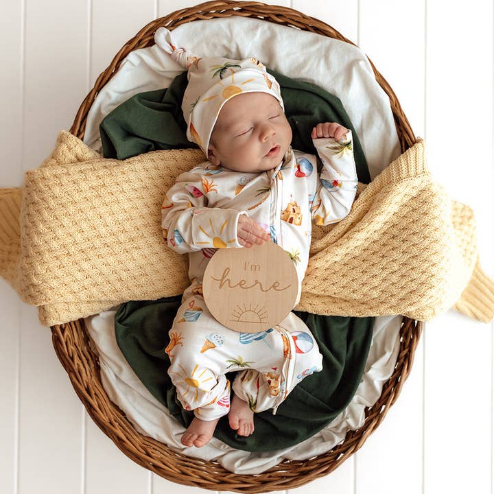 Snuggle Hunny - Wholesale Jumpsuit – Baby - Beach Fun Organic Snugglesuit Convertible Romper8