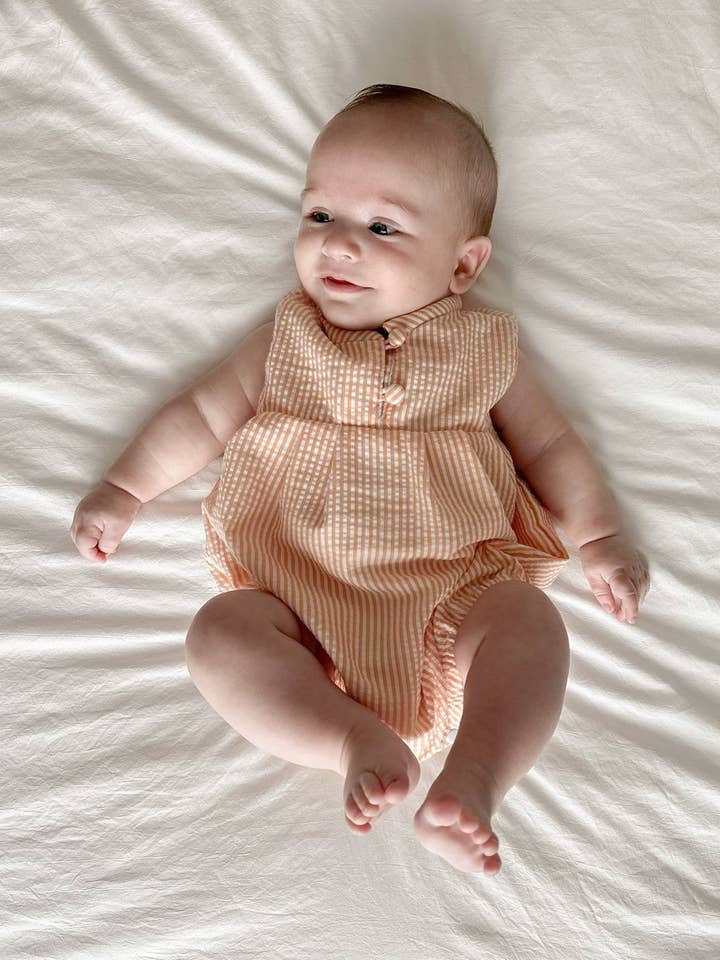 James Baby Bubble Romper in Seersucker for wholesale by Sette