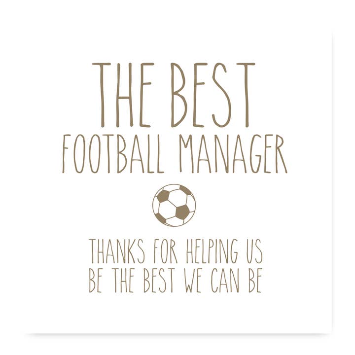 De beste voetbalmanager Bedankt voor je hulp voor wholesale door Deliart.co.uk