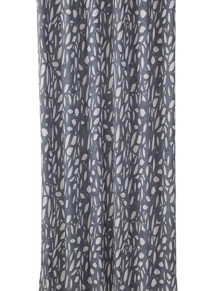 Rideau de Douche à Feuilles Grises avec Ruban 200 Cm pour la vente par Compliments