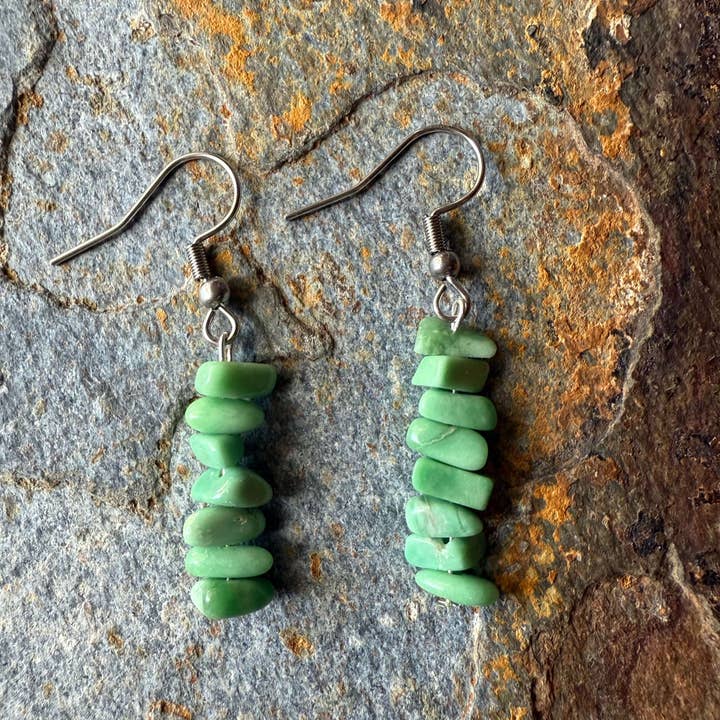 Wild Mountain Soul Designs - Wholesale Dangle Earrings - Nevada Variscite Chip Earrings1