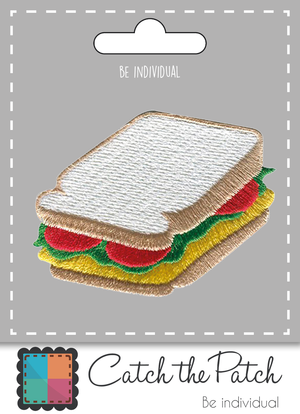 beige Iron on Patch - Sandwich Toast for wholesale on Faire1