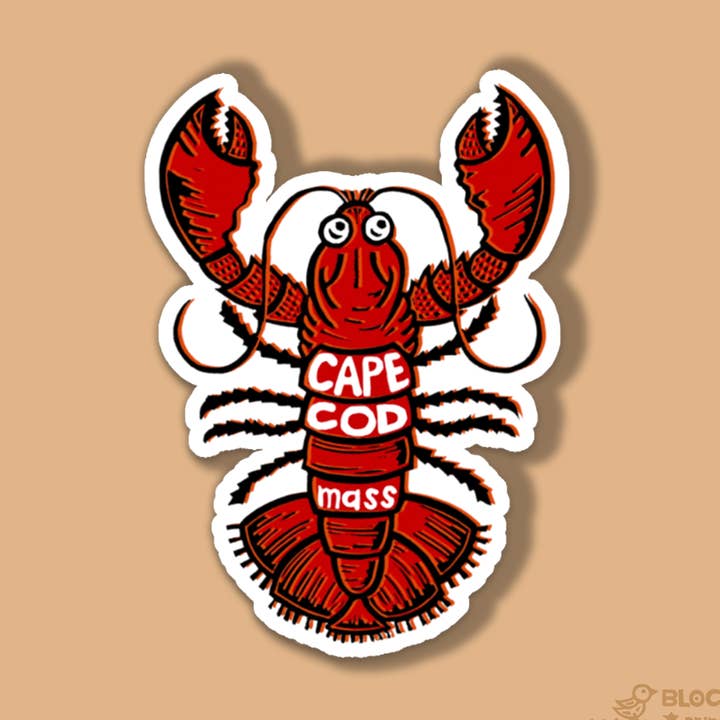 Lobster Cape Cod Sticker – Coastal, Ocean theme Decal for wholesale by Block21Prints