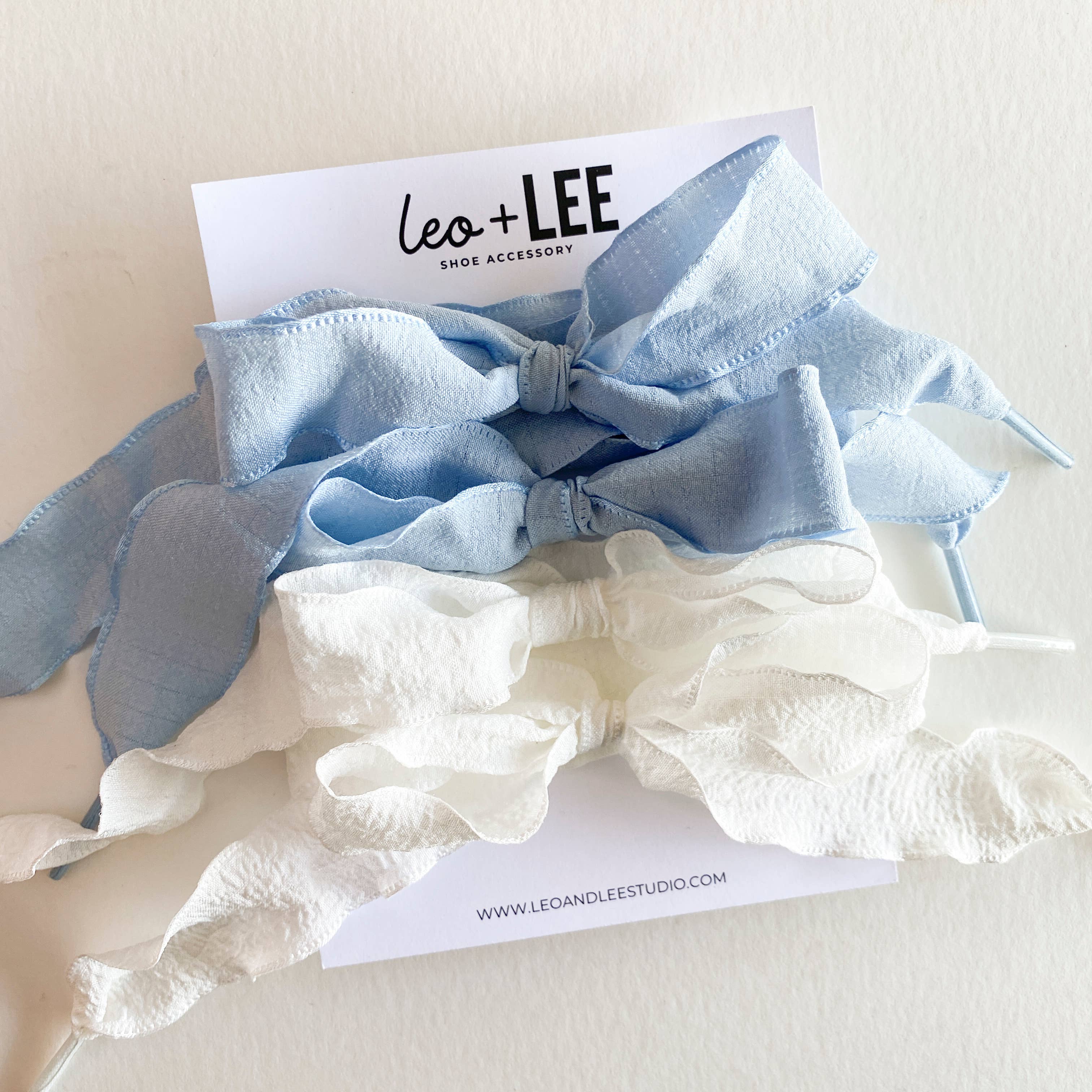 Leo & Lee Studio - Wholesale Shoelaces - Women's -  Gingham Shoe Lace Sets– Ribbon Bow Shoe Accessories18