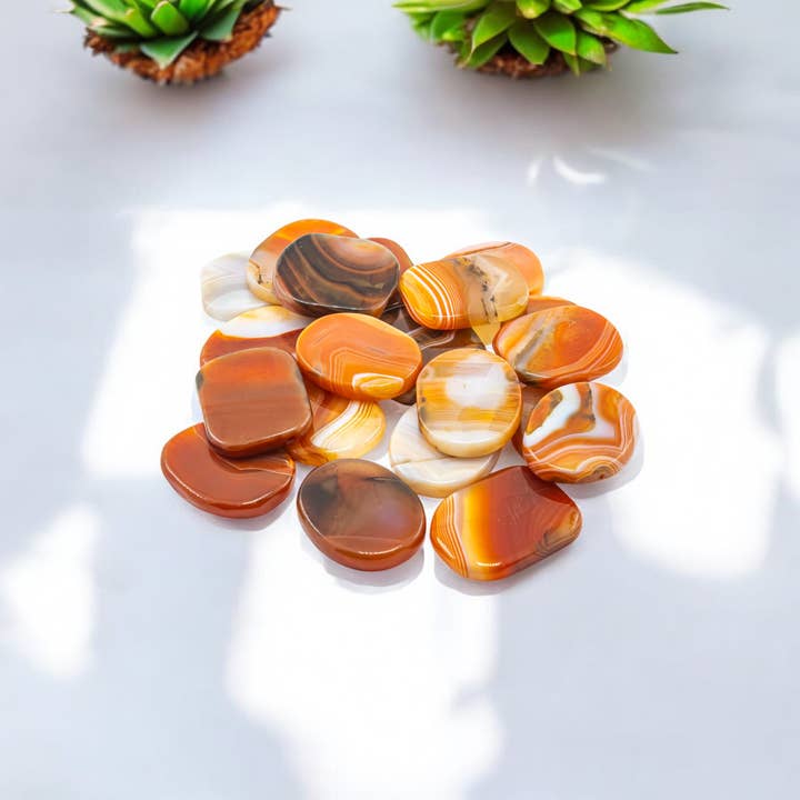 Banded Carnelian Smooth Large 1/2 KG -1Lbs for wholesale by Quasar Gems USA