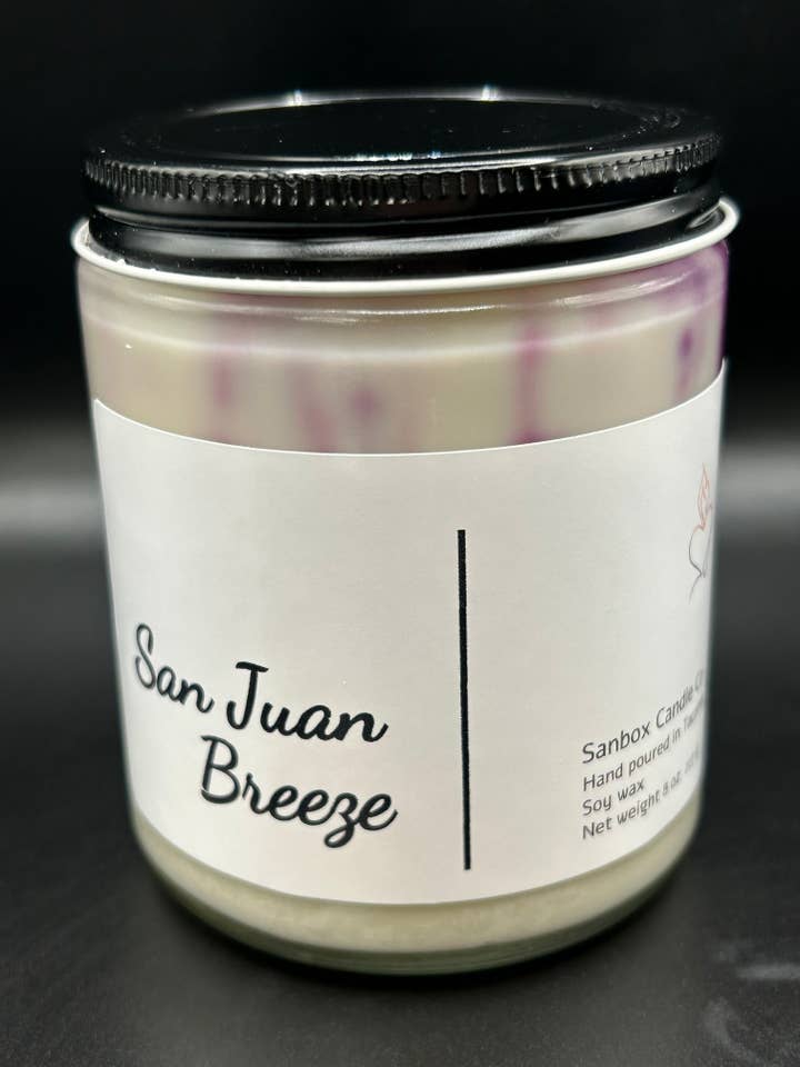 San Juan Breeze Bougie de soja 8 oz pour la vente par Sanbox Candle Co