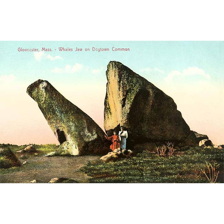 Postcard MA-973 Whales Jaw, Dogtown Common, Gloucester for wholesale by Found Image Press