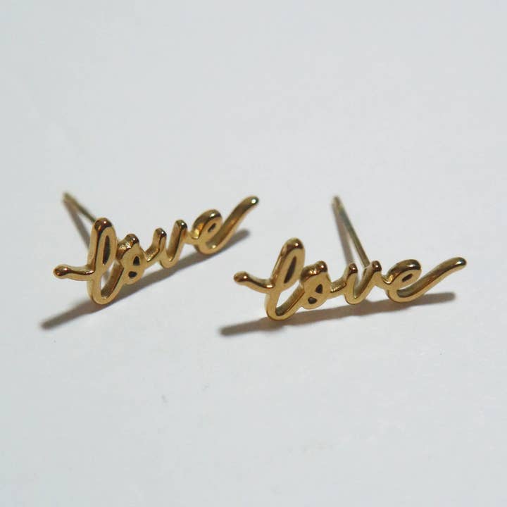 Dainty Love Stud Earrings for wholesale by JESSA Jewelry