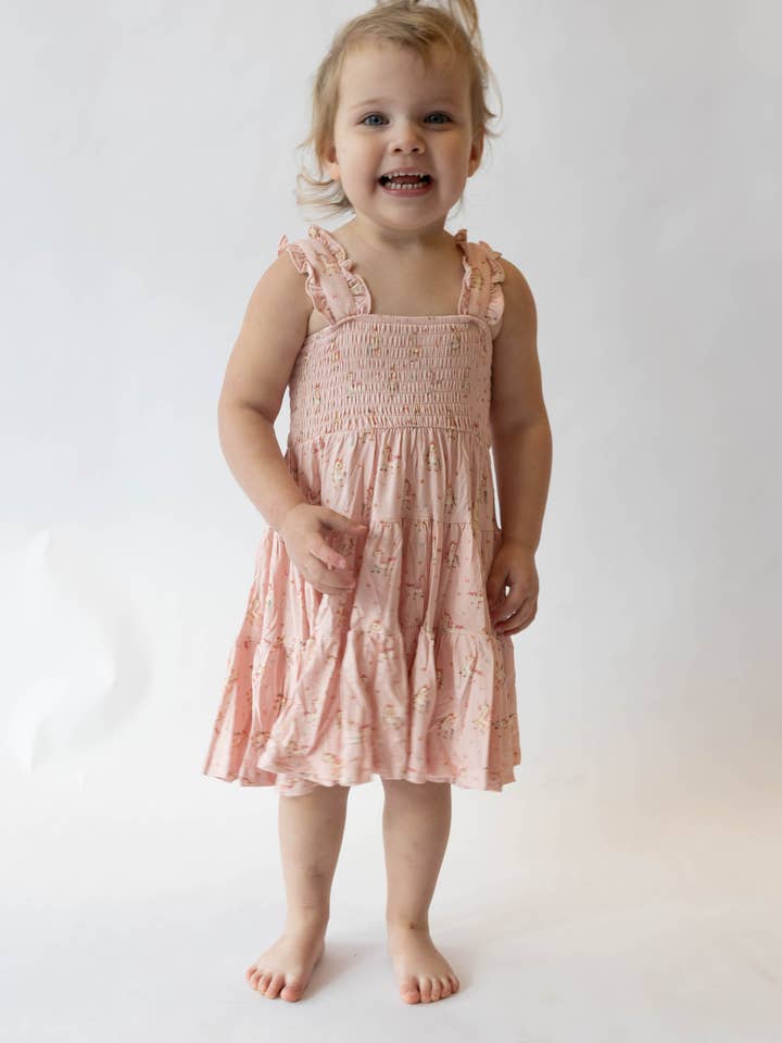 Unicorn Shirred Dress for wholesale by House of Henry