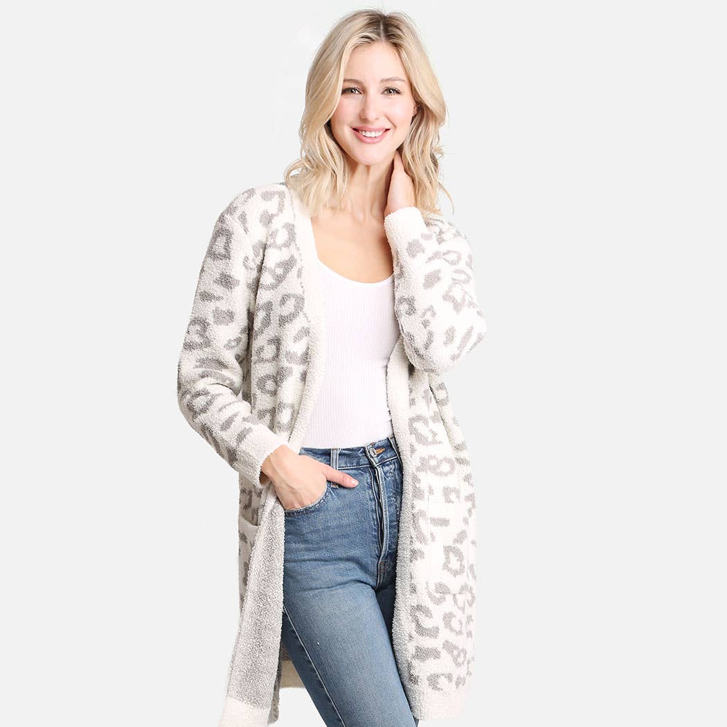 Fashion City - Venta al por mayor Bata - Mujer - Bata suave para mujer con estampado de leopardo, bolsillos y cinturón13