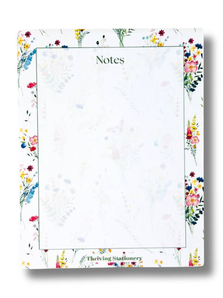 Floral Field Personalized Notepad for wholesale by Thriving Stationery