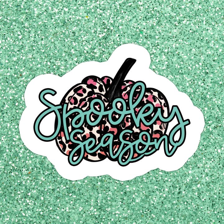 Fall Autumn Halloween Pumpkin Waterproof Vinyl Sticker for wholesale by Stickers+ X Ashley Bexar