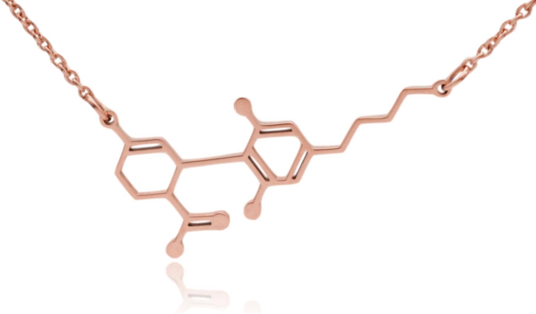 Clayton Jewelry Labs - Venta al por mayor Collares con colgantes/abalorios - Collar de acero inoxidable con molécula de cannabidiol CBD7