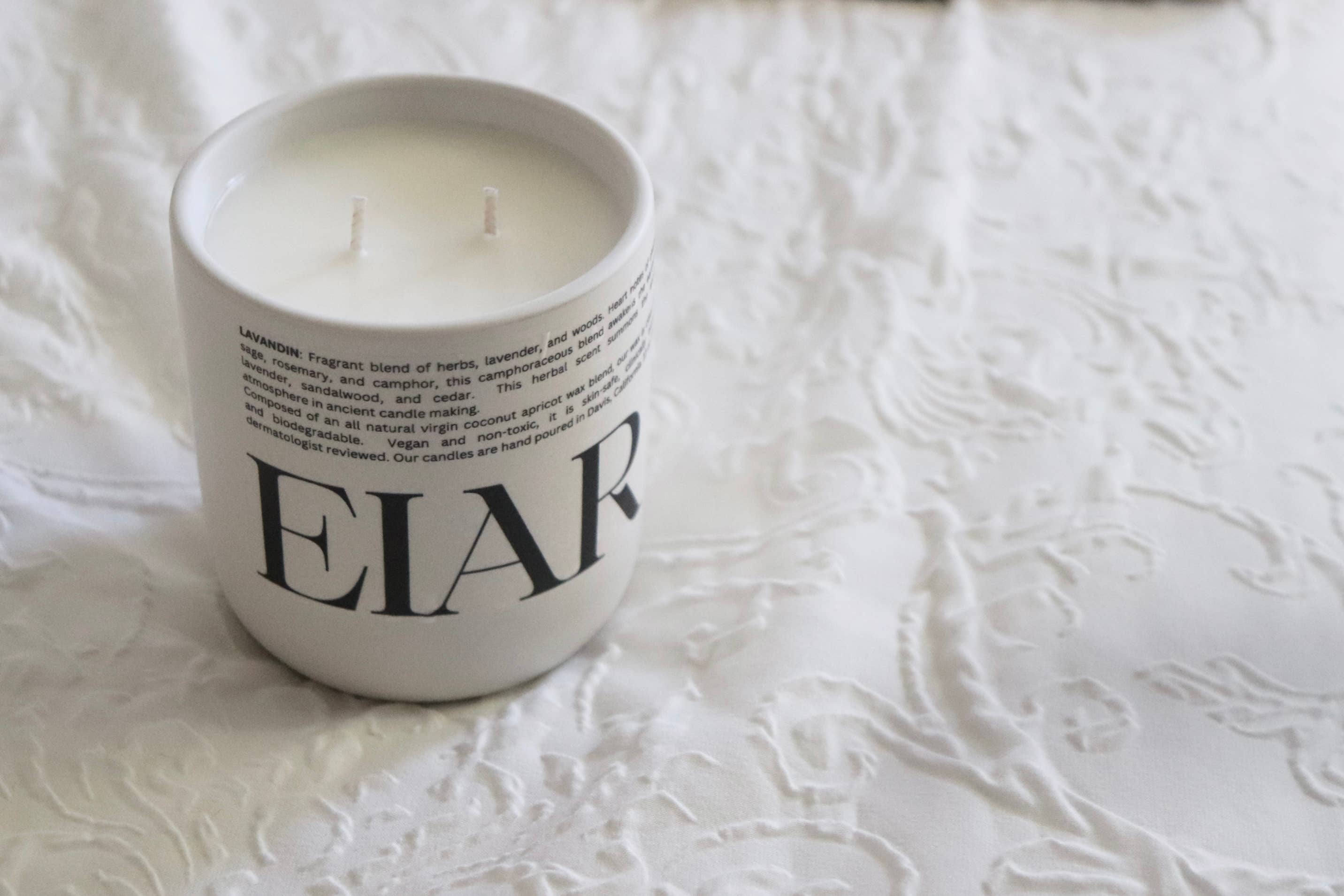 EIAR STUDIO - Wholesale Jar/Filled Candle - Lavandin Ceramic Candle 1