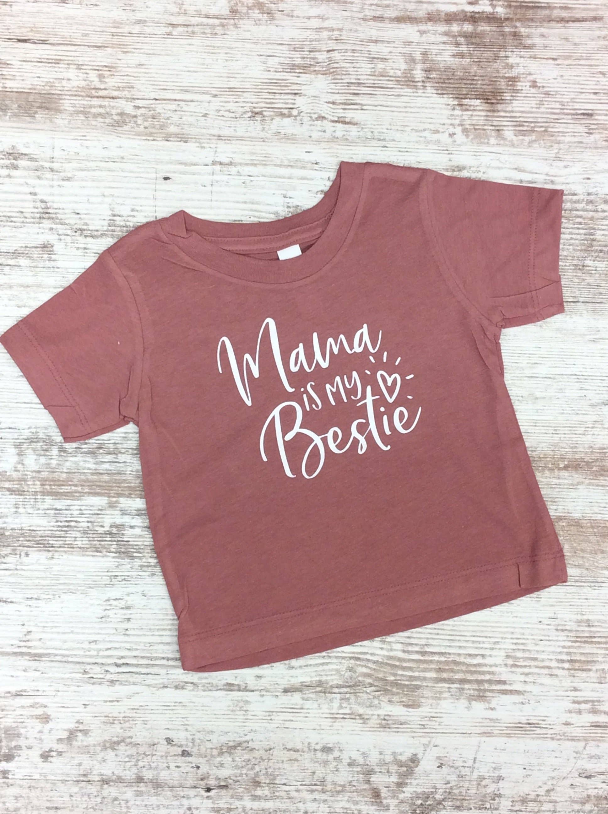 Jena Bug Baby - Wholesale Screen Printed T-Shirt - Kids - Mama is my Bestie Baby/Toddler Tee0