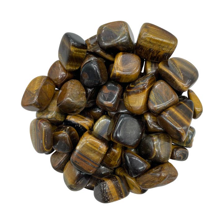 Pietra burattata a forma di occhio di tigre, 2,5 kg per la vendita all'ingrosso da parte di Botanica Luz Del Dia Inc