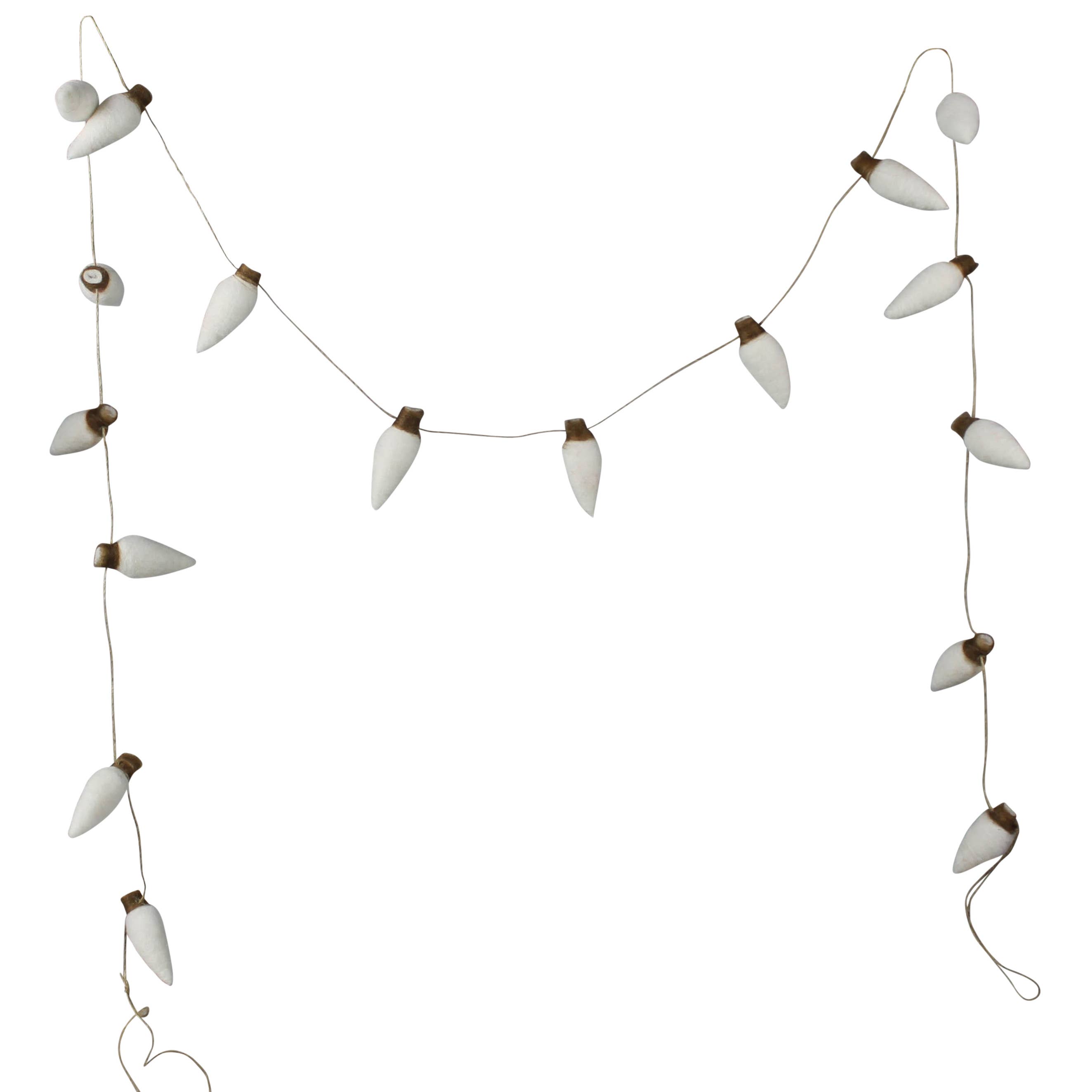 HomArt - Venta al por mayor Banderines/guirnaldas - Cadena de luces, fieltro, color blanco1