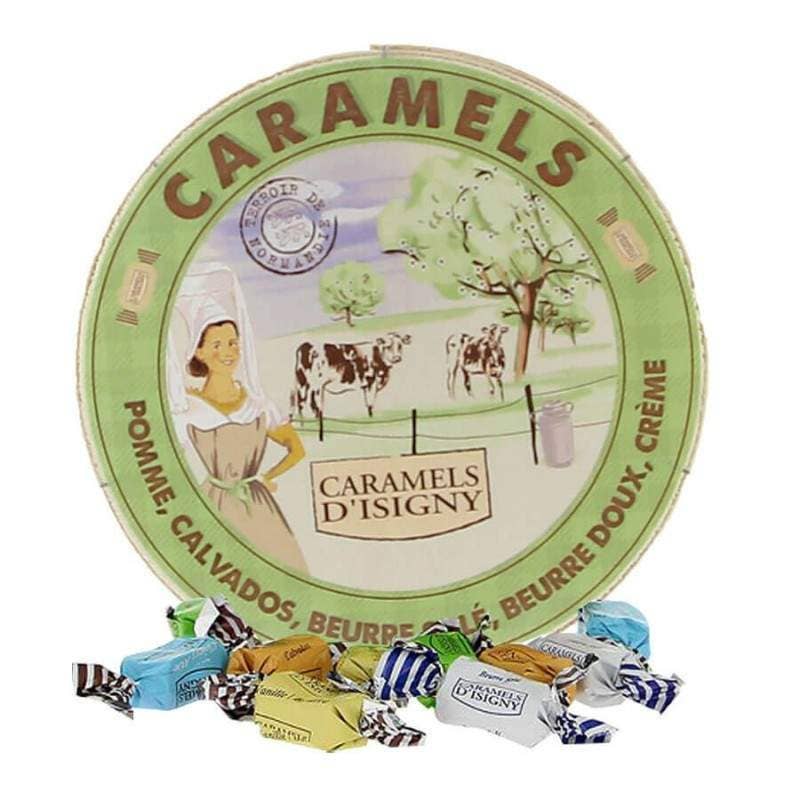 Produits-Normandie - Wholesale Caramel - Caramels d'Isigny Norman assortment 150g - Camembert box0